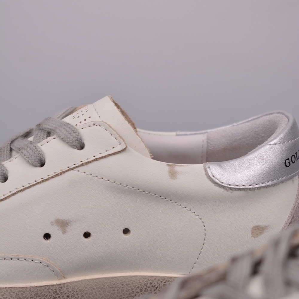 👟 Golden Goose Super Star | White Leather Silver Star - Picture 6 of 9